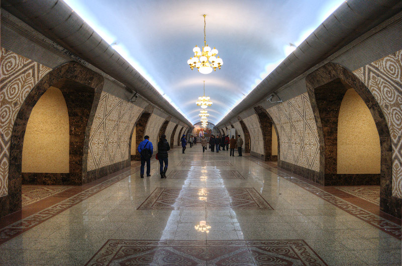 A station of Almaty Metro