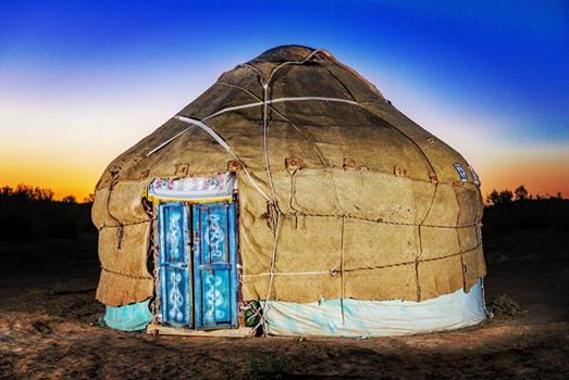 Nomadic Yurts in the Desert