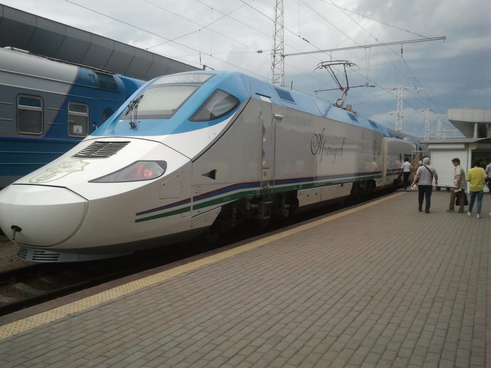 Modern Trains in Uzbekistan - Afrosyob Train to Samarkand