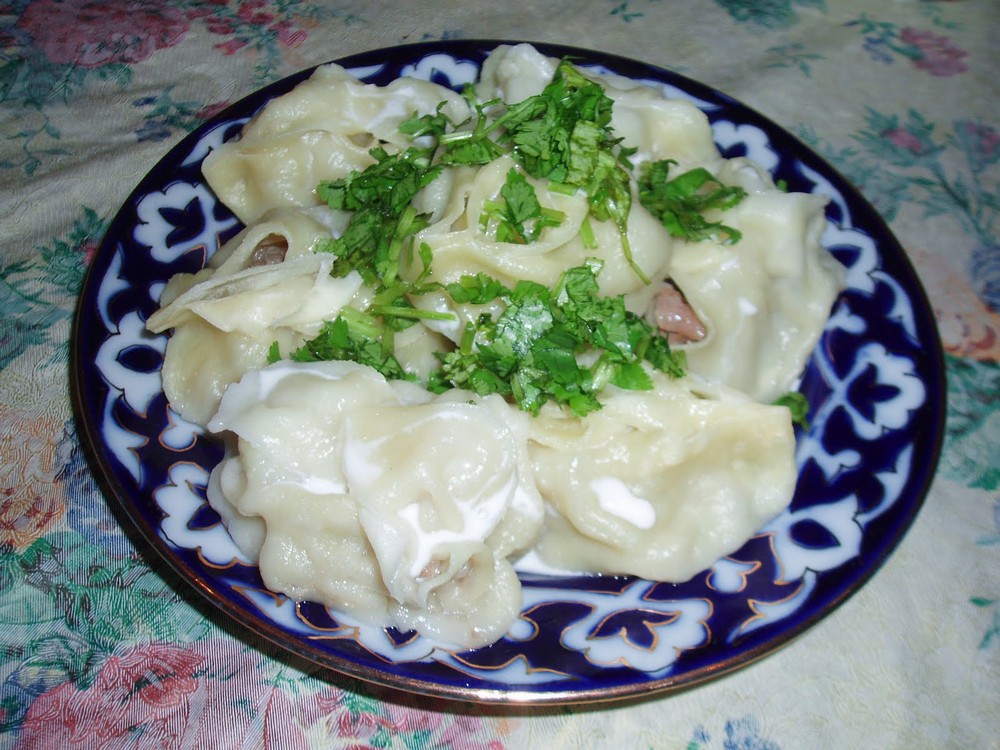 Uzbek Manti - Big Steamed Meat Dumplings